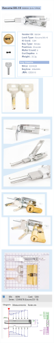 Lishi Tool Abus #37 5pins SS383 lock pick lishi style lock pick 2 in 1 tool