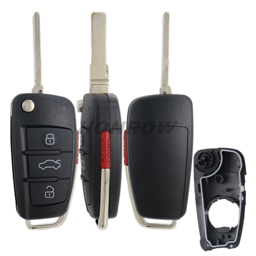 For Audi 3+1 button remote key blank