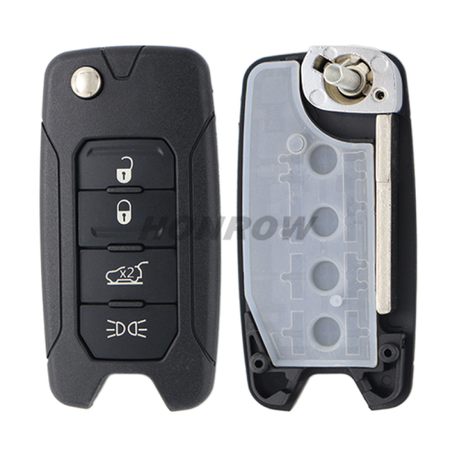 For Chrysler/Jeep 4 button flip remote key 434mhz with Megamos 48 AES chip