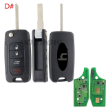 For Chrysler/Jeep 4 button flip remote key 434mhz with Megamos 48 AES chip