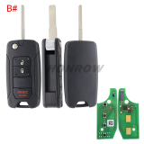 For Original Chrysler/Jeep 4 button flip remote key 434mhz with Megamos 48 AES chip with original PCB