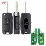 For Original Chrysler/Jeep 4 button flip remote key 434mhz with Megamos 48 AES chip with original PCB