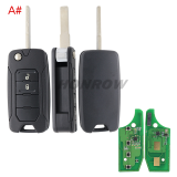 For Chrysler/Jeep 4 button flip remote key 434mhz with Megamos 48 AES chip