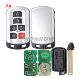 Lonsdor LT20-05 Smart Key with key shell  8A+4D Adjustable Frequency For Toyota 5691 Support K518 & K518ISE & KH100+