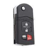 For Mazda 6 3+1 flip remote key with 4D63 chip 313.8mhz FSK  KPU41788 