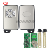 Lonsdor LT20-03 Smart Key PCB with key shell  8A+4D Adjustable Frequency For Toyota 0780 Support K518 & K518ISE & KH100+ Transponder chip: ID71 CHIP P1:9F Frequency: 433MHz 271451-0780
