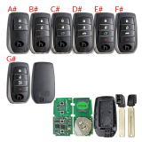 Lonsdor LT20-04 Smart Key with key shell 8A+4D Adjustable Frequency For Toyota & Lexus 0010 0020 7930 2110 Support K518 & K518ISE & KH100+