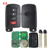 Lonsdor LT20-04 Smart Key with key shell 8A+4D Adjustable Frequency For Toyota & Lexus 0010 0020 7930 2110 Support K518 & K518ISE & KH100+