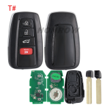 LONSDOR LT30-01 4 button smart key with TOYOTA 4A UNIVERSAL SMART KEY BOARD NUMBER 2000 2561 1320 2550 01 10 SUPPORTED MODELS： COROLLA(2019-)  LEVIN(2019-) COROLLA CROSS(2019-)  ALLION(2016-) CAMRY(2024-)