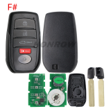 LT30-02 BOARD NUMBER 2561 0110 1320 2550 2000 THE L ATEST TOYOTA 4A SMART KEY SOLUTION SUPPORT FREQUENCY 31 2 09/314.35 SUPPORTED MODELS Camry(2024-) Sienna(2024-) Corolla(2022-) Corolla Cross(2022-) Levin (2022-) SUPPORT PROGRAM No limits for Programmer