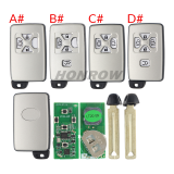 Lonsdor LT20-03 Smart Key PCB with key shell  8A+4D Adjustable Frequency For Toyota 0780 Support K518 & K518ISE & KH100+ Transponder chip: ID71 CHIP P1:9F Frequency: 433MHz 271451-0780