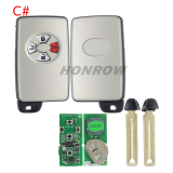 Lonsdor LT20-03 Smart Key PCB with key shell  8A+4D Adjustable Frequency For Toyota 0780 Support K518 & K518ISE & KH100+ Transponder chip: ID71 CHIP P1:9F Frequency: 433MHz 271451-0780