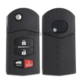 For Mazda 6 3+1 flip remote key with 4D63 chip 313.8mhz FSK  KPU41788 