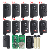 Lonsdor LT20-01 Smart Key with key shell 8A+4D Adjustable Frequency For Toyota & Lexus 3370 0140 A433 F433 5290 Support K518 & K518ISE & KH100+ Support Frequency: 312MHz/314.35MHz/315.12MHz/433.92MHz