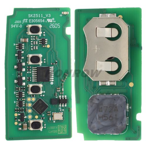AUTEL IKEYTY004AL 3+1 Buttons 315/433 MHz Smart Key Support 8A 4D Used with KM100 IM508 IM608 PRO