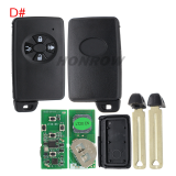 Lonsdor LT20-03 Smart Key PCB with key shell  8A+4D Adjustable Frequency For Toyota 0780 Support K518 & K518ISE & KH100+ Transponder chip: ID71 CHIP P1:9F Frequency: 433MHz 271451-0780