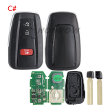 Lonsdor LT20-08 Smart Key PCB with Key shell 8A+4D Adjustable Frequency For Toyota 0410 Support K518 & K518ISE & KH100+