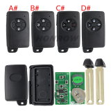 Lonsdor LT20-03 Smart Key PCB with key shell  8A+4D Adjustable Frequency For Toyota 0780 Support K518 & K518ISE & KH100+ Transponder chip: ID71 CHIP P1:9F Frequency: 433MHz 271451-0780