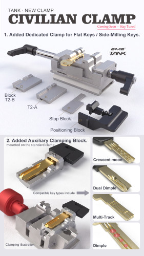 2M2 New SHADOW WARRIOR KEY CUTTING CNC MACHINE with battery