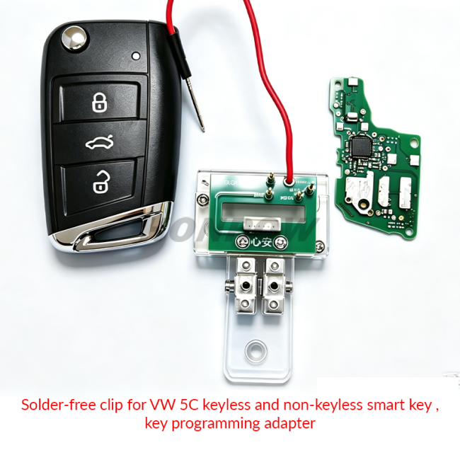 Solder-free clip for VW 5C keyless and non-keyless smart key ,key programming adapter（not include the key）