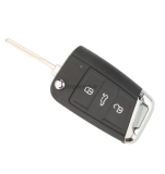 For VW Golf Polo T-CROSS Skoda Seat 3 Button key shell with HU162T key blade
