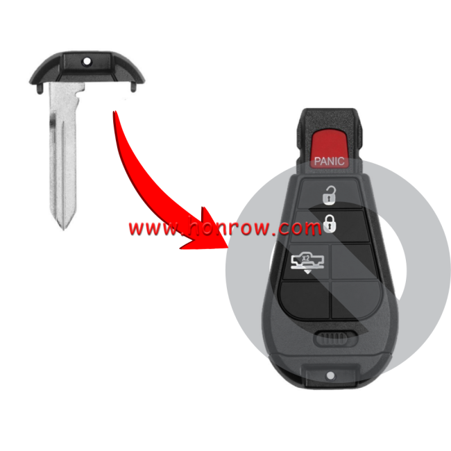 For Chrysler Emergency Key Blade 