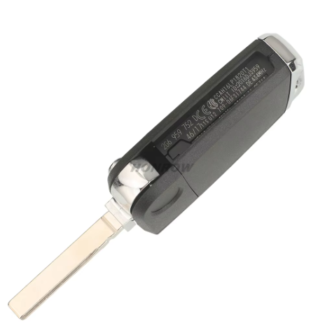 For VW Golf Polo T-CROSS Skoda Seat 3 Button key shell with HU162T key blade