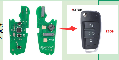 KEYDIY Remote key 3 button ZB09- smart key for KD900 URG200 KDX2 KD MAX-only pcb board