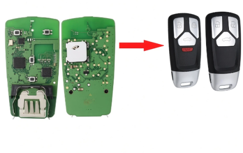 KYDZ for Audi MLB keyless 3+1 button remote key with 433.92mhz--Only Pcb 