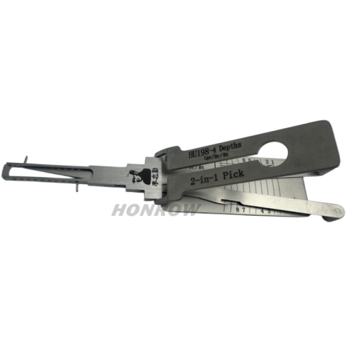 Original Lishi  HU198-4 Depths Ign/Dr/Bt 2 in 1 lockpick and decoder