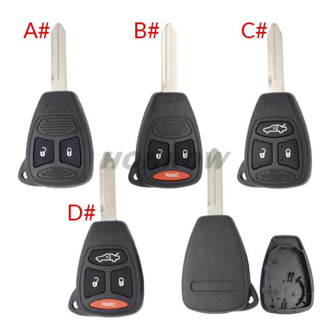 For Chrysler 2/2+1/3/3+1 buttons key blank