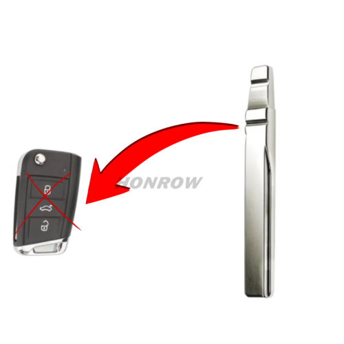 HU162T key blade with groove on side For VW 5C 5D Flip key blank