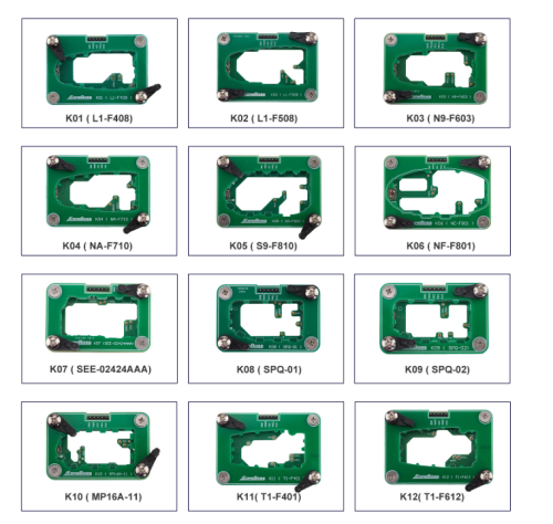 EONEBOSS Adapter Set 12-Piece (K01-K12) L1-F408/ L1-F508/ M9-F603/ L1-F710/ S9-F810/ NE-F801/ SEE-02424AAA/ SPQ-01/ SPQ-02/ MP16A-11/ F401/ F612