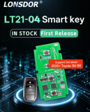 Lonsdor smart keyLT21-0Smart key Support the latest 2025+ Toyota 8A-B6 Support models.Land Cruiser Suport Board No.:0250 Support Frequency312.09/314.35 433 58/434.42 Default Frequency312.09/314.35 Support device:KW100/K518PRO/K518