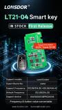 Lonsdor smart keyLT21-0Smart key Support the latest 2025+ Toyota 8A-B6 Support models.Land Cruiser Suport Board No.:0250 Support Frequency312.09/314.35 433 58/434.42 Default Frequency312.09/314.35 Support device:KW100/K518PRO/K518