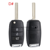 For KIA 3 button SUV remote key blank please choose which  key blade in your need