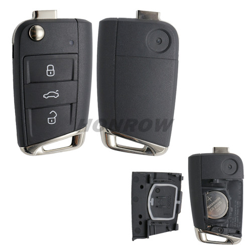 For Original VW Hitag Pro VAG  3 button remote key with 434mhz  MQB49 5C chip NCF2161W  5GD959752A