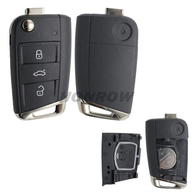 For Original VW Hitag Pro VAG  3 button remote key with 434mhz  MQB49 5C chip NCF2161W  5GD959752A