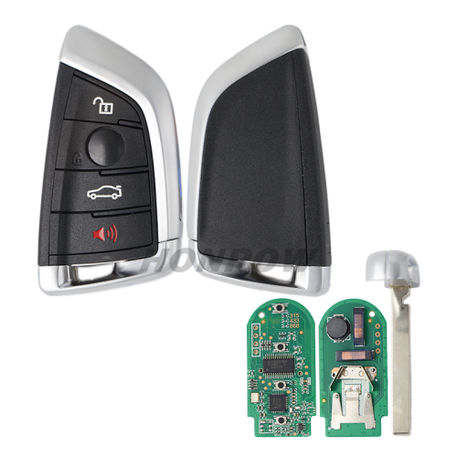 For AfterMarket BMW smart card 4 button remote key With 433MHZ ID49 PCF7945P chip FCCID:NBG1DGNG1 IC:2694A-IDGNG1