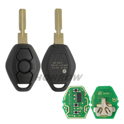 For BMW EWS Systerm 3 button remote blank with 4 track blade with 7935 chip   315MHZ