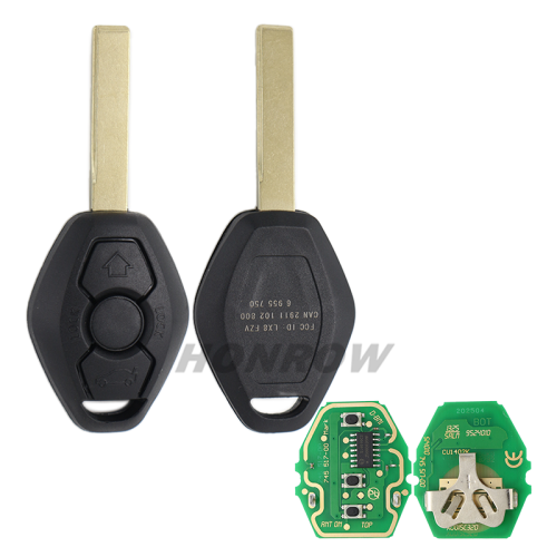 After Makert For BMW EWS Systerm 3 button remote key with 2 track blade with 7935 chip   315MHZ
