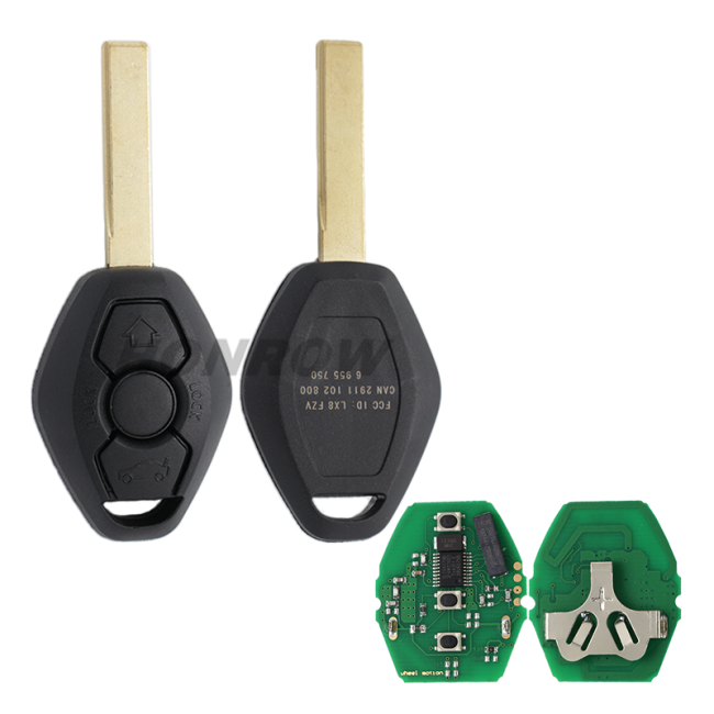 For BMW 5 Series CAS2 systerm 3 button remote key with 433mhz 46 7945A/7953A HITAG2+ EE chip