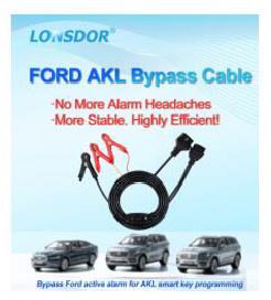 LONSDORFORDAKL Bypass Cable 1. Bypass vehicle active alarm during AKL smart key programming 2.No annoying alarm noise, more stable & efficient 3.Wide coverage for Ford & Lincoln models from 2015+ 4.Ideal tool for all locksmiths working on Ford & Lincoln cars