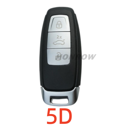 For Audi 5D 3 button smart remote key shell