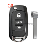 For Fiat 2+1/3/4 button remote key blank