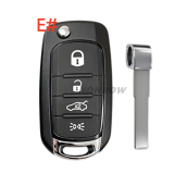 For Fiat 2+1/3/4 button remote key blank