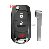For Fiat 2+1/3/4 button remote key blank