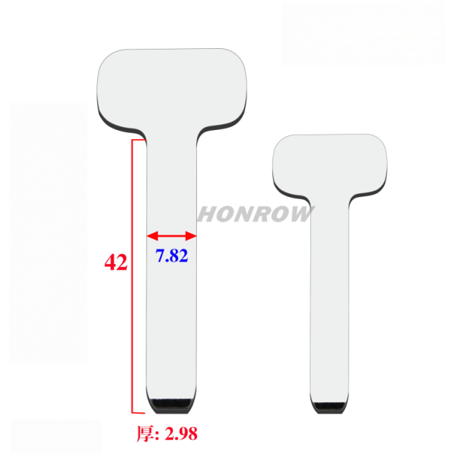For Leapmotor emergency key blade
