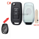 For Renault 2 button monified Key shell,please choose the key blade A# VA2 B# NE72 C# VAC35 D# VAC102 E# HU136