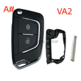 For Peugeot 3 button modified remote  Key Shell with VA2 307 key blade without battery holder